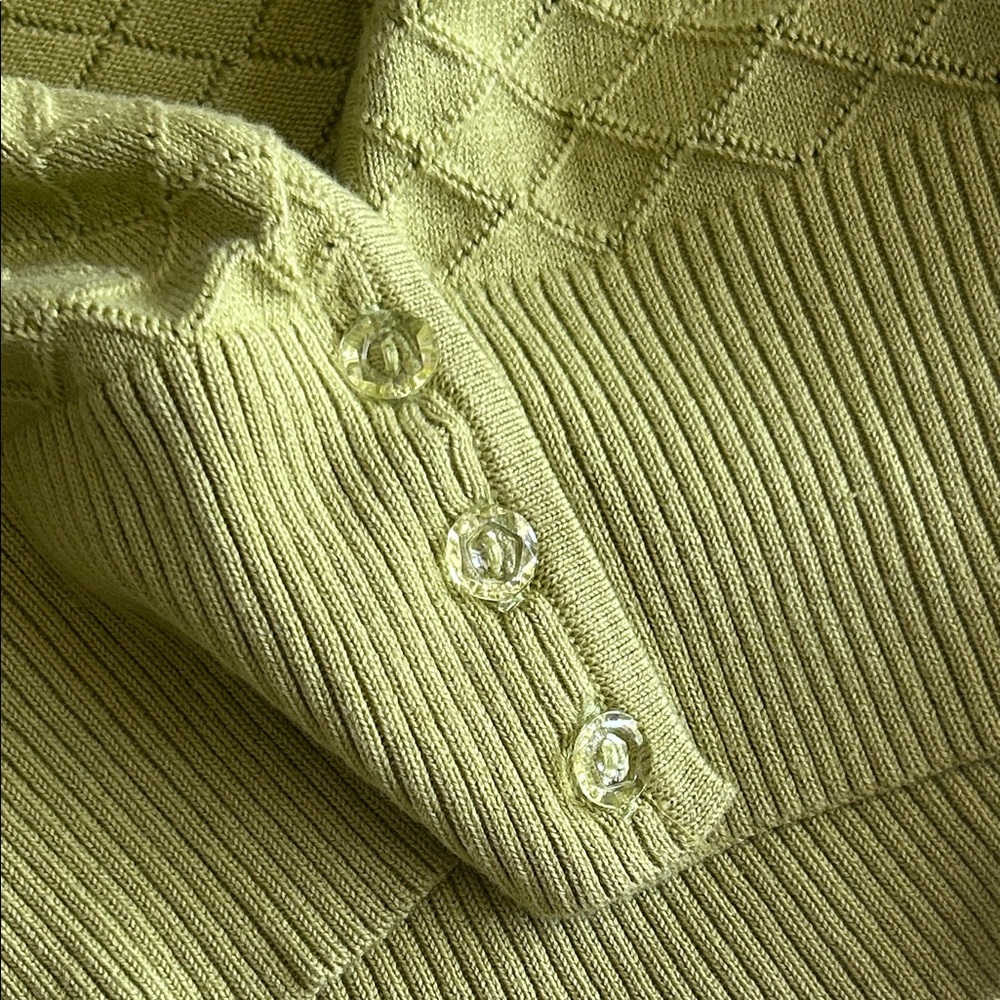 Worthington Textured Lime Cardigan Sweater - Picture 4 of 4